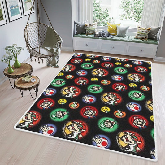 Super Mario Game Carpet Area Rug