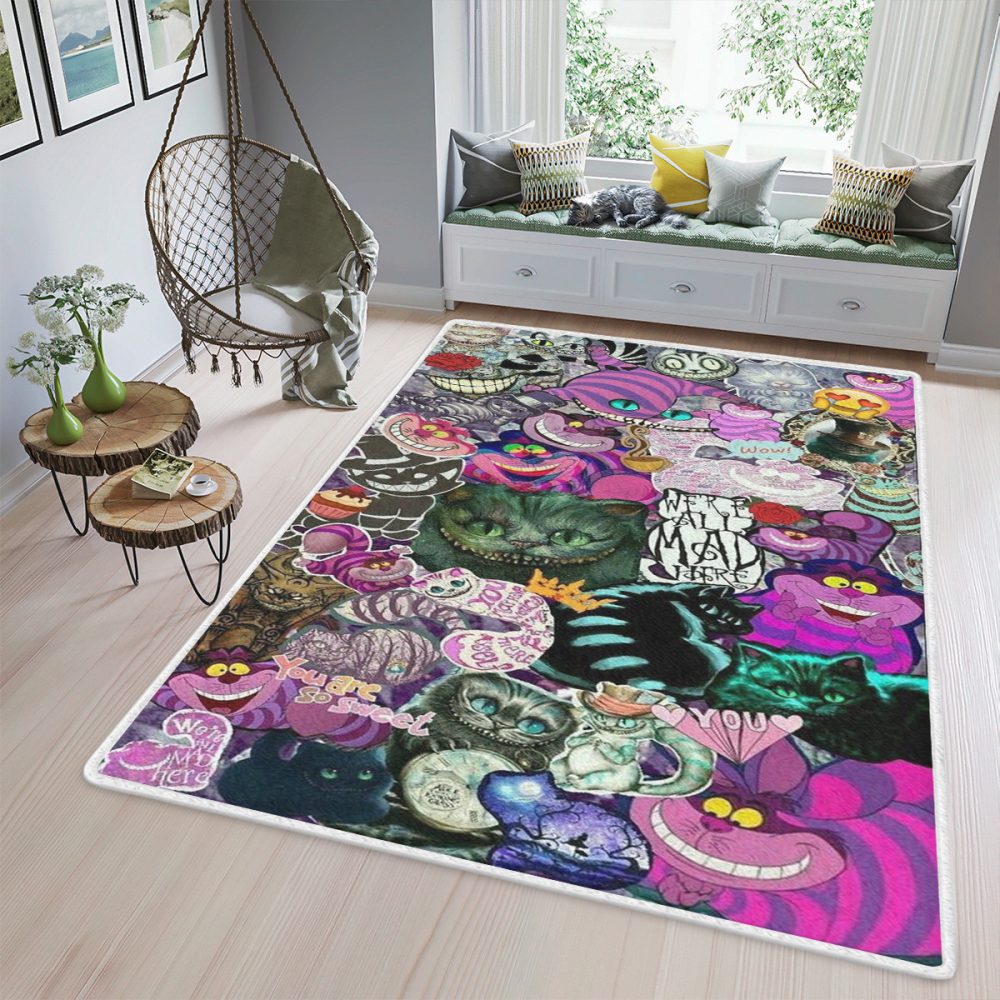 Cheshire Cat We Are All Mad Here Carpet Area Rug