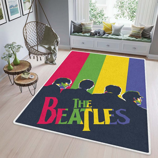 The Beatles Rock Band Colorful Carpet Area Rug