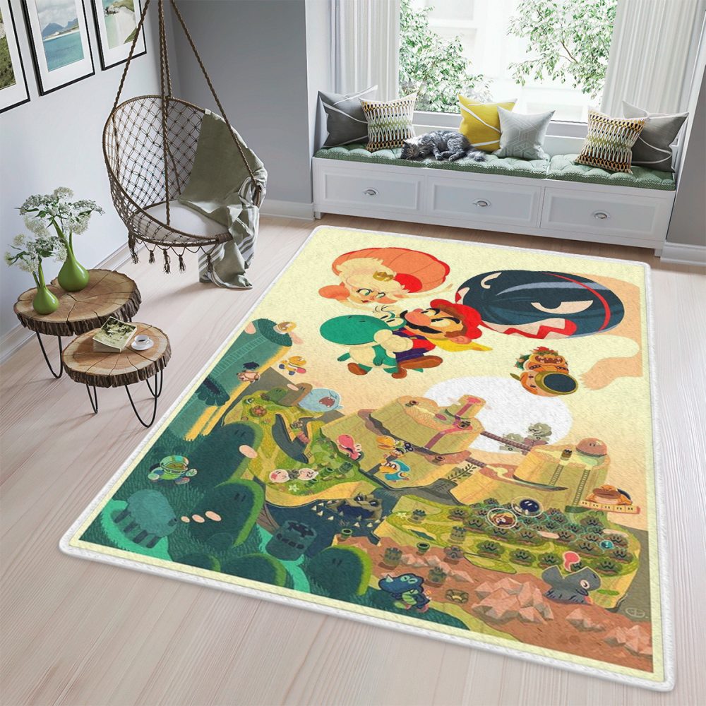 Super Mario Nintendo Characters 2 Fan Gift Super Mario Nintendo Characters Carpet Area Rug