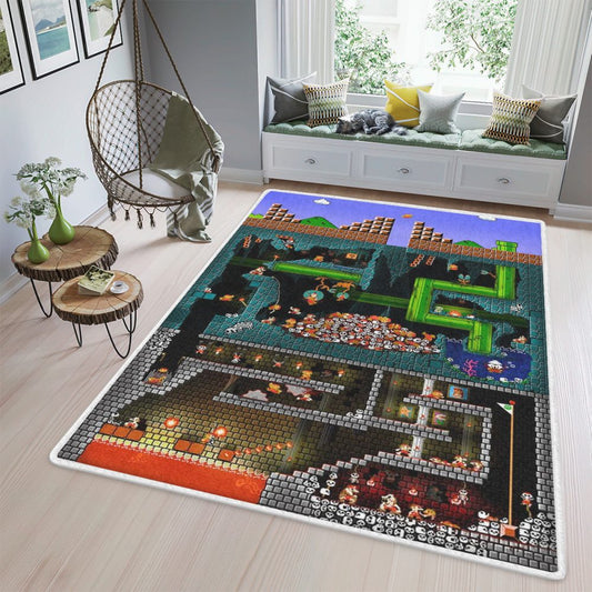 Super Mario Nintendo Fan Gift Super Mario Nintendo Carpet Area Rug
