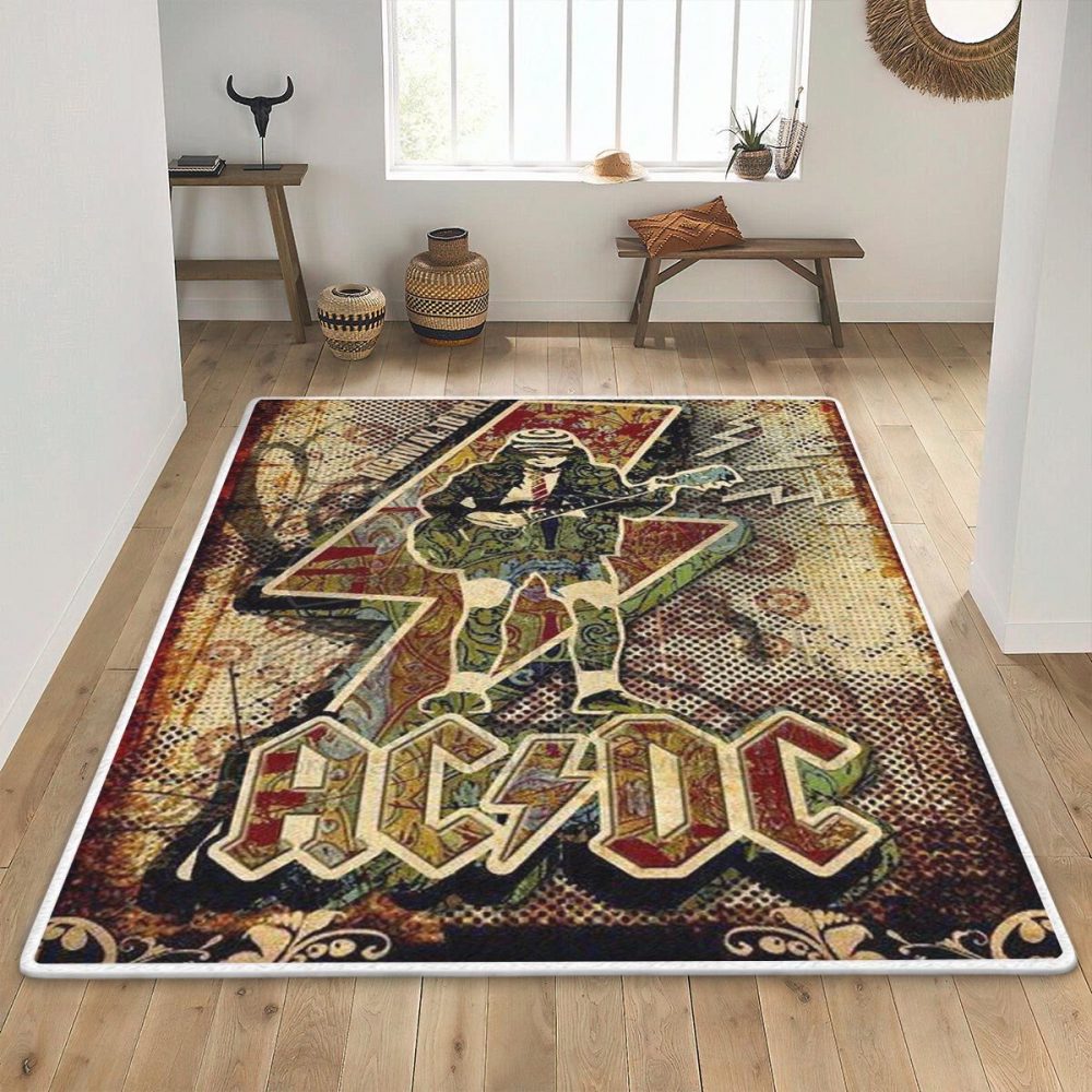 ACDC Rock Band Highway To Hell Carpet Area Rug
