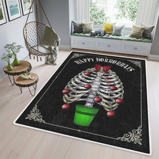 Christmas Tree Skeleton Christmas Gift For lover Carpet Area Rug