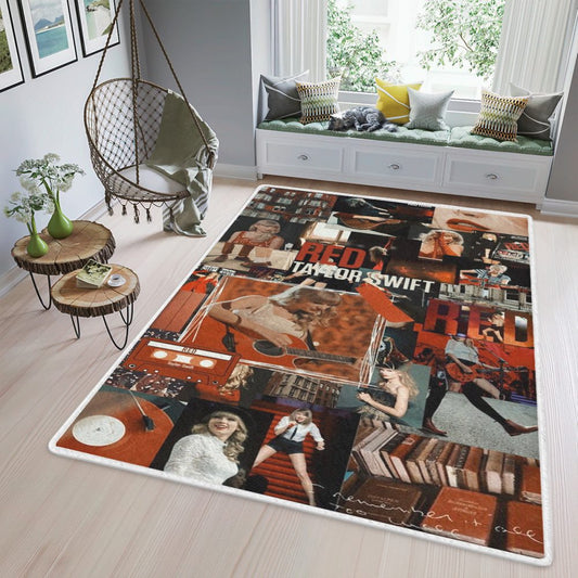 Taylor Swift Red Album Carpet Area Rug