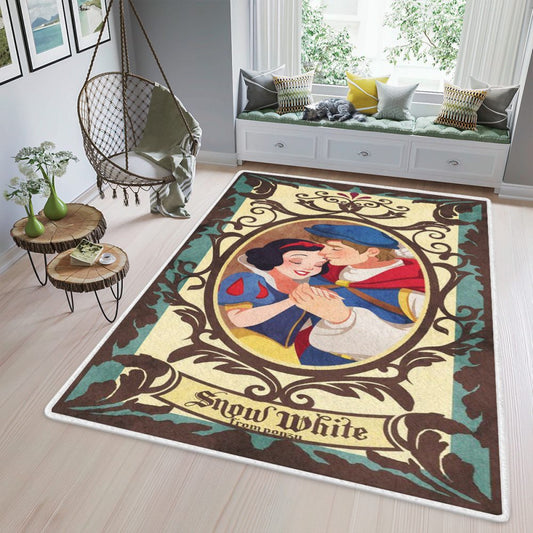 Couple Love Snow White And Prince Disney Christmas GiftSnow White and the Seven Dwarfs Carpet Area Rug