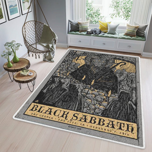 Black Sabbath Band Heavy Metal Christmas Gifts LoverBlack Sabbath Carpet Area Rug