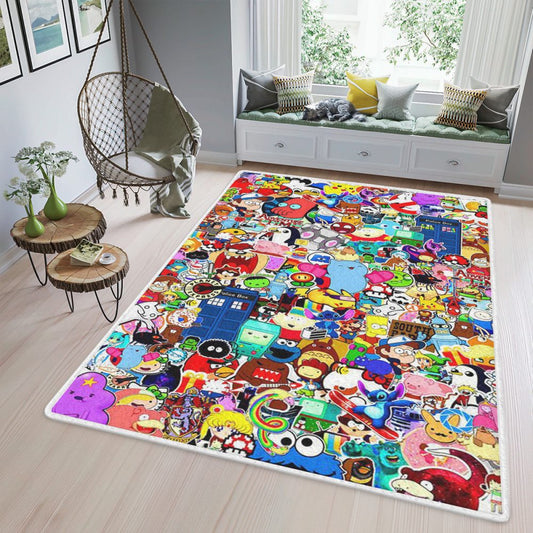 Cartoon Network In The 90s All Characters Ver2 Gifts Lover Cartoon Network Carpet Area Rug