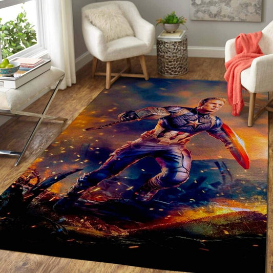 Avengers Marval Captain Carpet Area Rug 1
