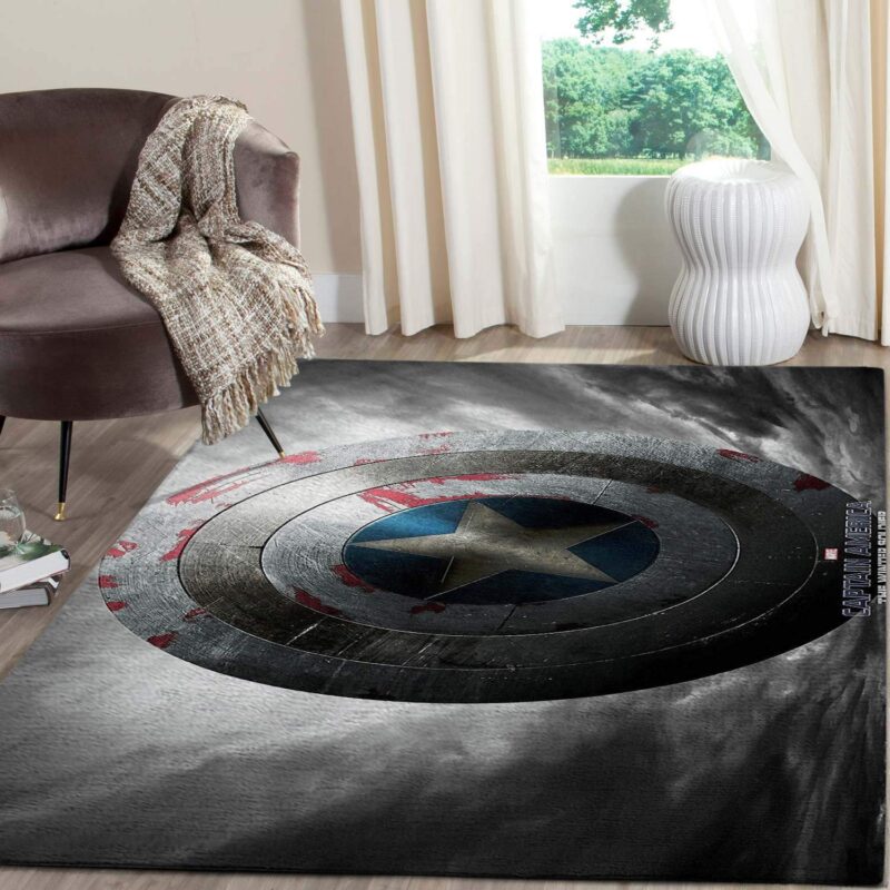 Avengers Marval Verteidigungsschild Captain Carpet Area Rug 1