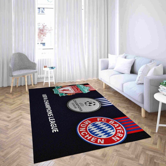 Bayern Munchen Und Liverpool Carpet Area Rug