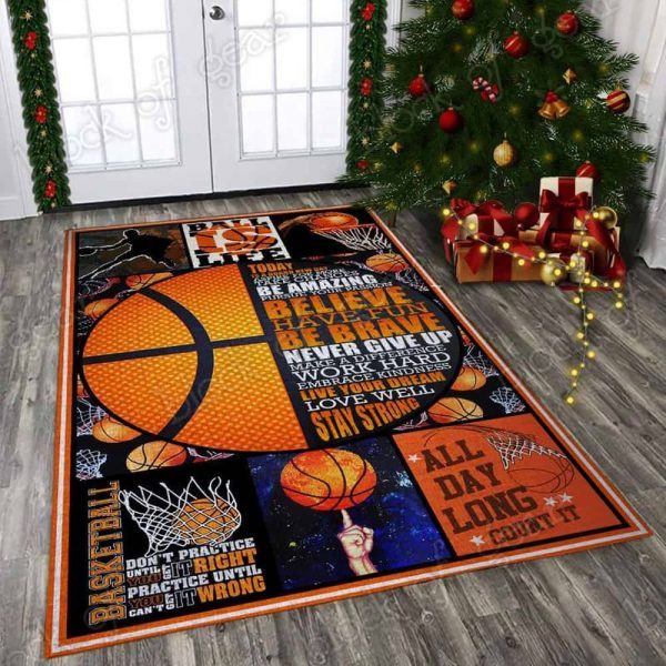 Glauben Sie Basketball Rechteck Carpet Area Rug
