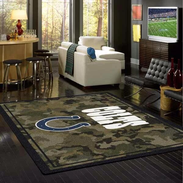 Indianapolis Colts Camo Carpet Area Rug