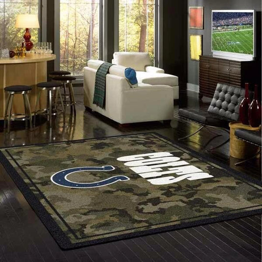 Indianapolis Colts Camo Carpet Area Rug