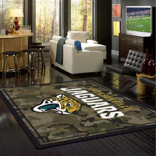 Jacksonville Jaguars Camo Carpet Area Rug