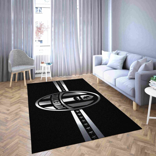 Juventus Schwarz Football Club Carpet Area Rug