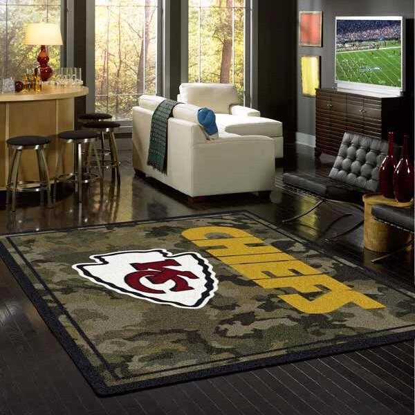 Kansas City Chiefs Camo Carpet Area Rug