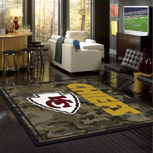 Kansas City Chiefs Camo Carpet Area Rug