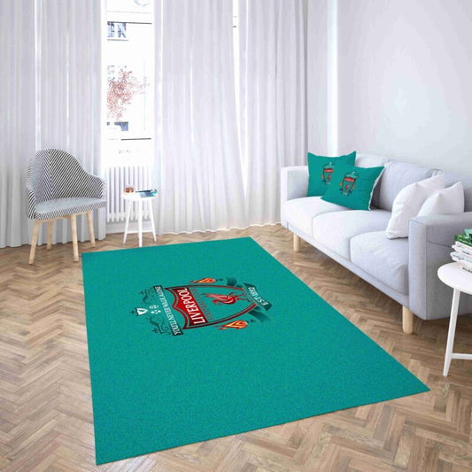 Liverpool Logo Blau Carpet Area Rug