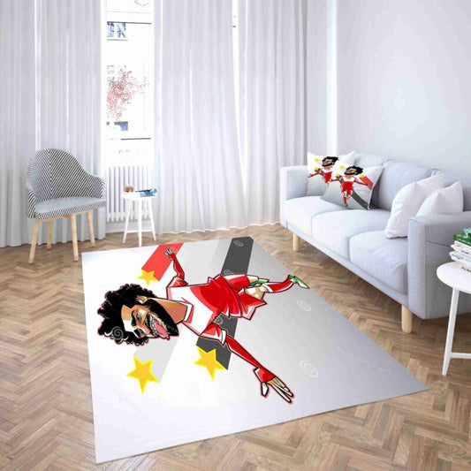 Liverpool Mohamed Salah Illustration Carpet Area Rug
