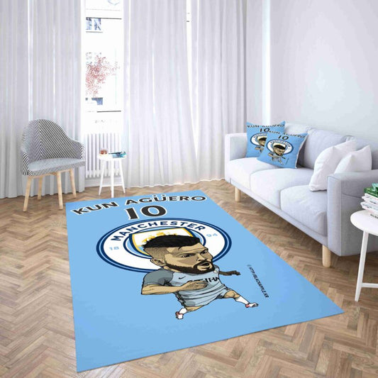 Manchester City Sergio Aguero Carpet Area Rug