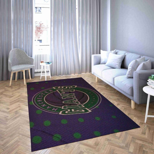 Manchester Giants Basketball Club Logo Grune Tupfen Carpet Area Rug