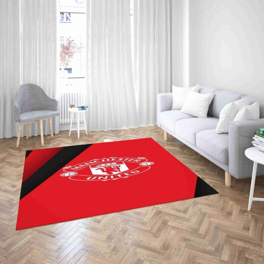Manchester United footballl Rot Schwarz Weiß Carpet Area Rug
