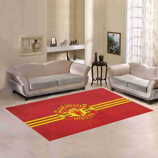 Manchester United Rot Und Gelb Carpet Area Rug