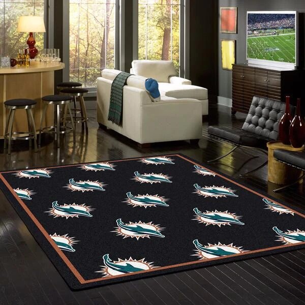 Miami Dolphins Wiederholen Carpet Area Rug