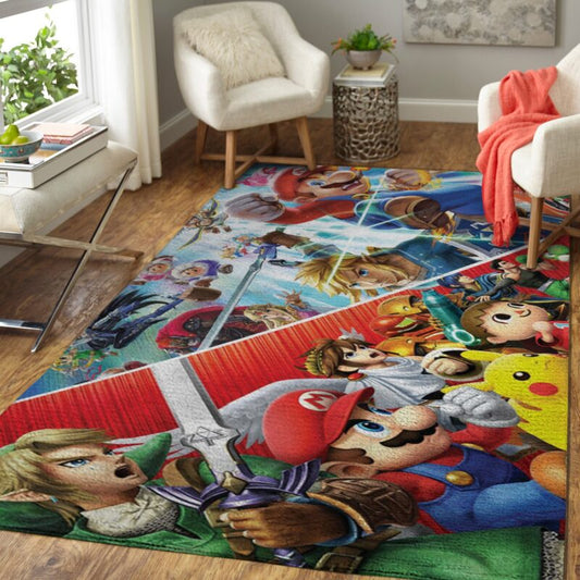 Super Smash Bros Characters Spiel Carpet Area Rug 2