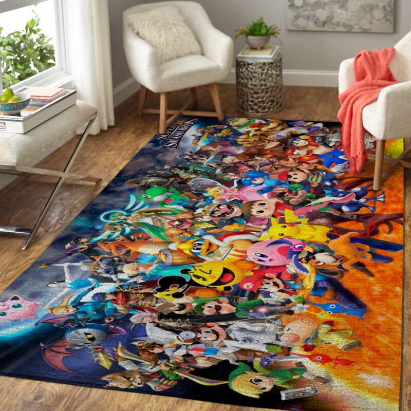 Super Smash Bros Characters Spiel Carpet Area Rug