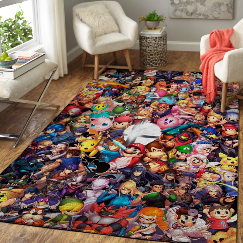 Super Smash Bros Ultimatives Spiel Carpet Area Rug