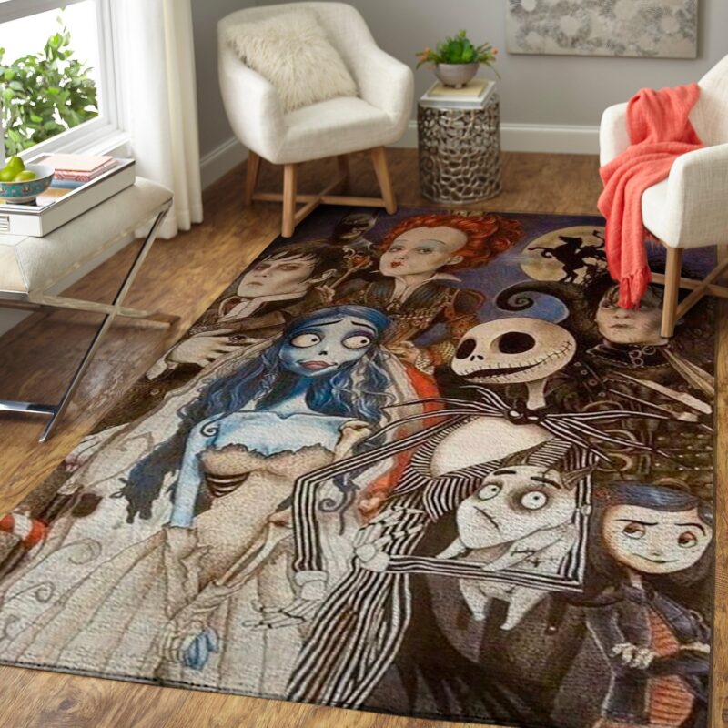 Tim Burton Charaktere Halloween Carpet Area Rug 1