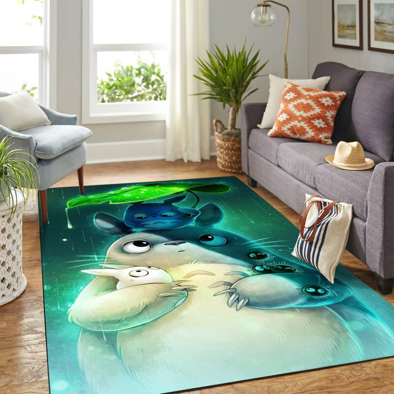 Totoro Rain Carpet Area Rug