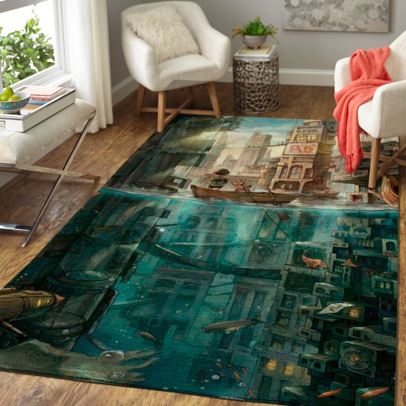 Unterwasser Stadt Natur Carpet Area Rug