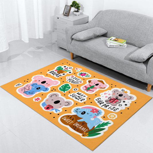 cute bear printed rug