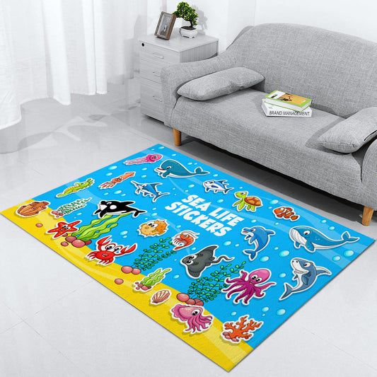 ocean world printed rug