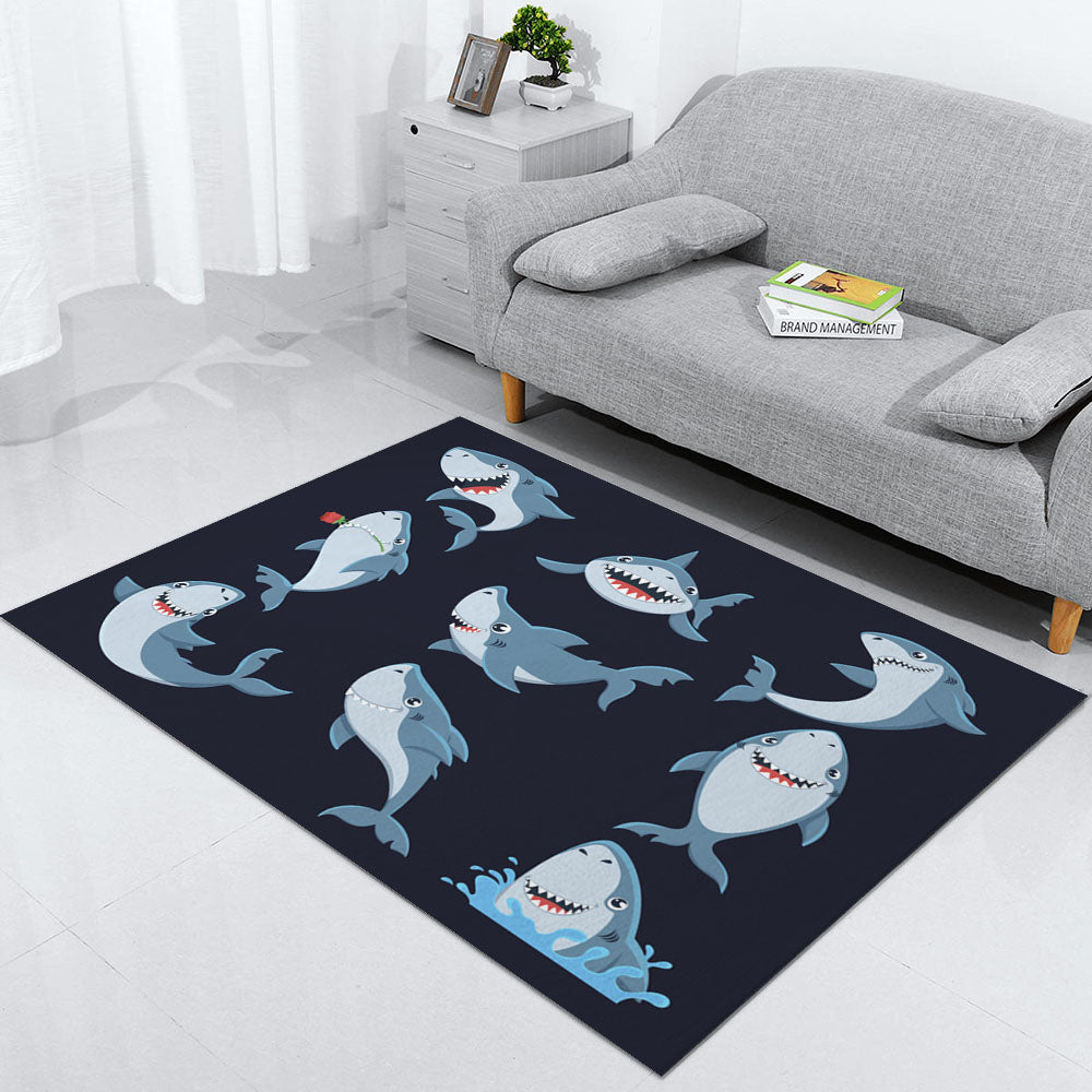 shark print rug