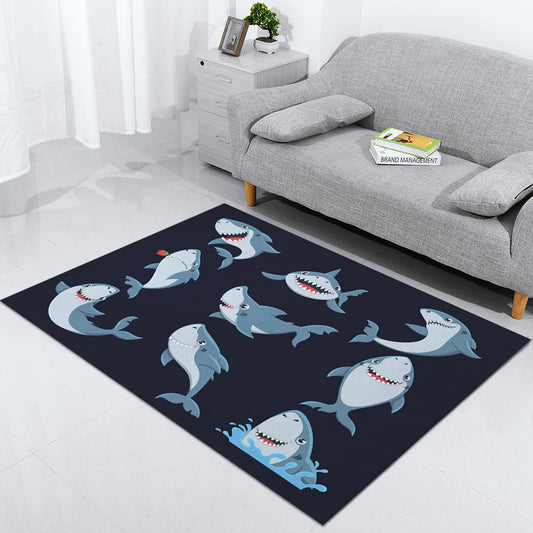 shark print rug